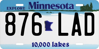 MN license plate 876LAD