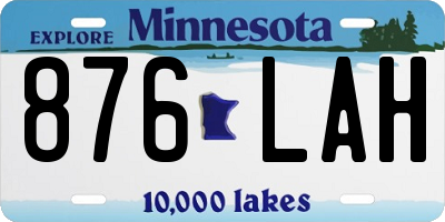 MN license plate 876LAH