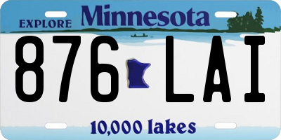 MN license plate 876LAI