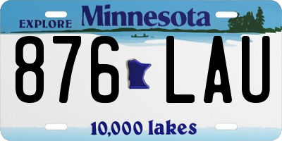 MN license plate 876LAU