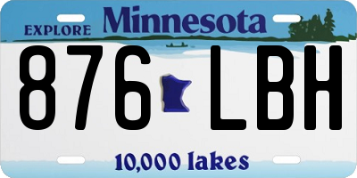 MN license plate 876LBH