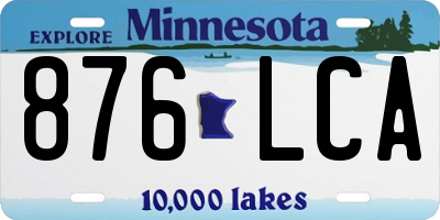 MN license plate 876LCA