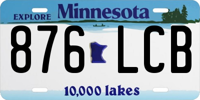 MN license plate 876LCB