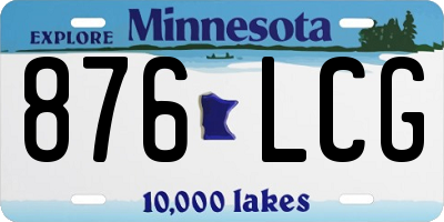 MN license plate 876LCG