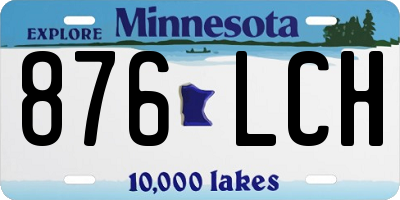 MN license plate 876LCH