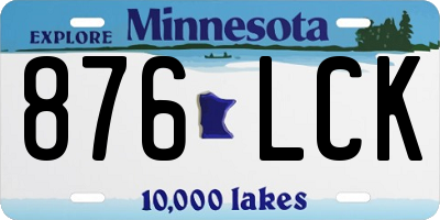 MN license plate 876LCK