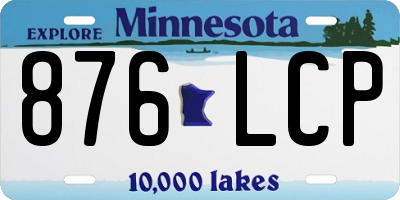 MN license plate 876LCP