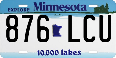 MN license plate 876LCU