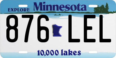 MN license plate 876LEL
