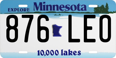 MN license plate 876LEO