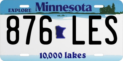 MN license plate 876LES