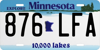 MN license plate 876LFA
