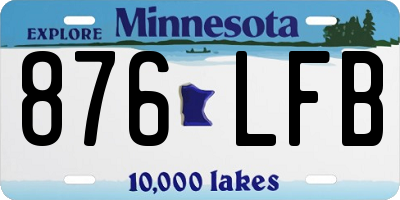 MN license plate 876LFB