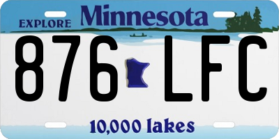 MN license plate 876LFC