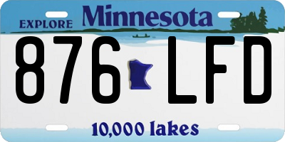 MN license plate 876LFD