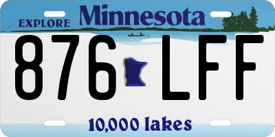 MN license plate 876LFF