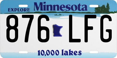 MN license plate 876LFG