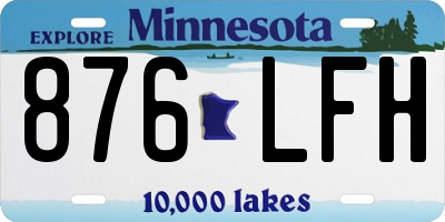 MN license plate 876LFH