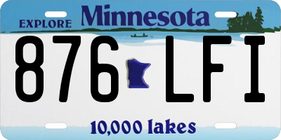 MN license plate 876LFI