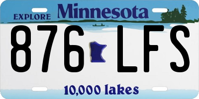 MN license plate 876LFS