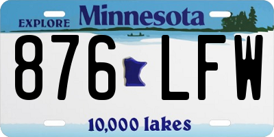 MN license plate 876LFW