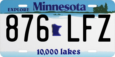 MN license plate 876LFZ