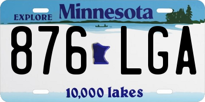 MN license plate 876LGA