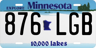 MN license plate 876LGB