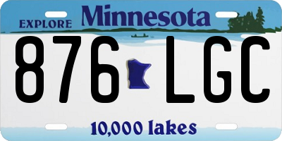 MN license plate 876LGC
