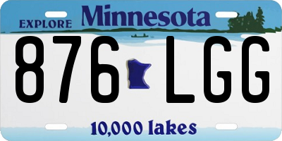 MN license plate 876LGG