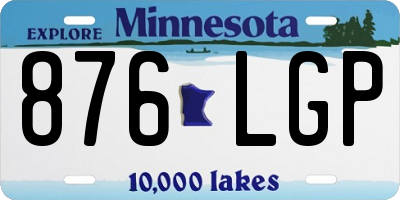 MN license plate 876LGP