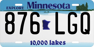 MN license plate 876LGQ