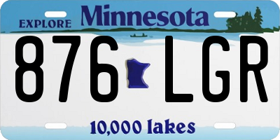 MN license plate 876LGR