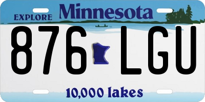 MN license plate 876LGU