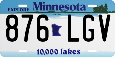 MN license plate 876LGV