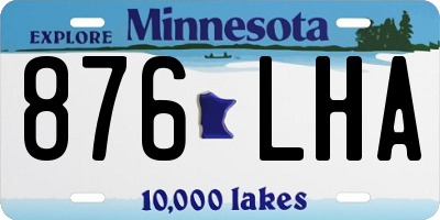 MN license plate 876LHA