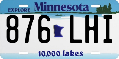 MN license plate 876LHI