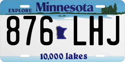 MN license plate 876LHJ