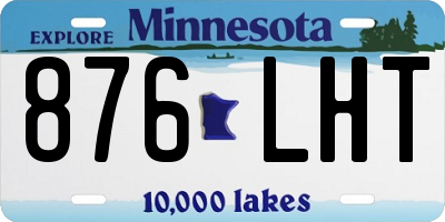 MN license plate 876LHT