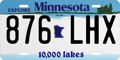 MN license plate 876LHX