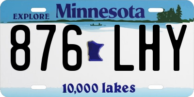 MN license plate 876LHY