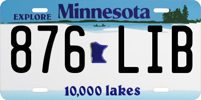 MN license plate 876LIB