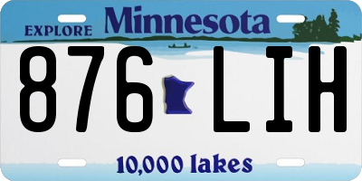 MN license plate 876LIH