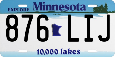 MN license plate 876LIJ