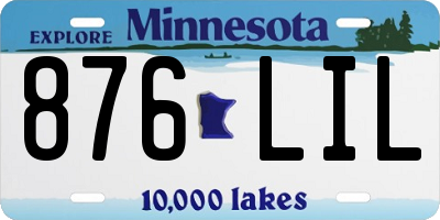 MN license plate 876LIL