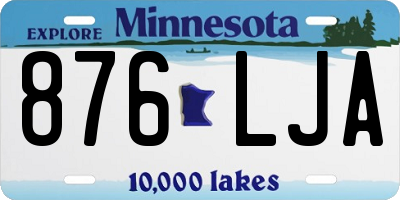 MN license plate 876LJA