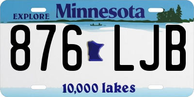 MN license plate 876LJB