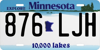 MN license plate 876LJH