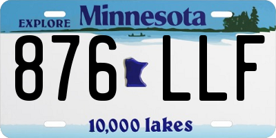 MN license plate 876LLF