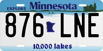 MN license plate 876LNE